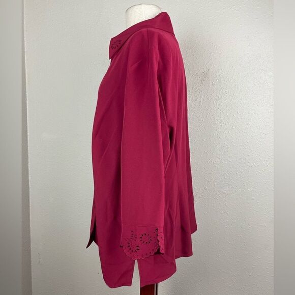 EUC Covington Womens Maroon Blouse Top Size 20-22W - Picture 4 of 7